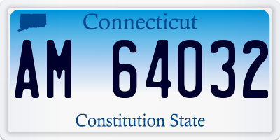 CT license plate AM64032