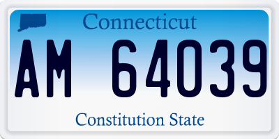 CT license plate AM64039