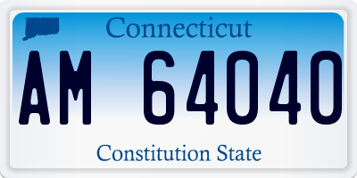CT license plate AM64040