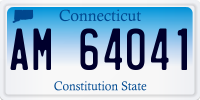 CT license plate AM64041