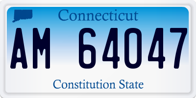 CT license plate AM64047