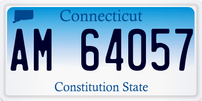 CT license plate AM64057