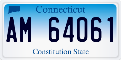 CT license plate AM64061