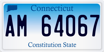 CT license plate AM64067
