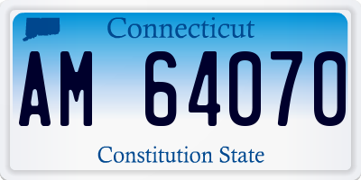 CT license plate AM64070