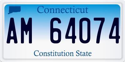 CT license plate AM64074