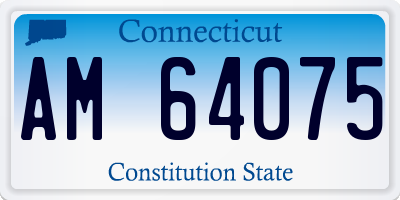 CT license plate AM64075