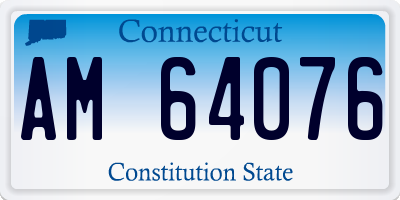CT license plate AM64076