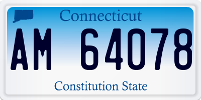 CT license plate AM64078