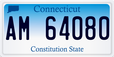 CT license plate AM64080