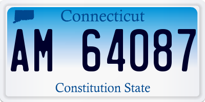CT license plate AM64087