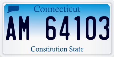 CT license plate AM64103