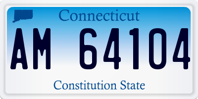 CT license plate AM64104