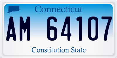 CT license plate AM64107