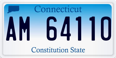 CT license plate AM64110