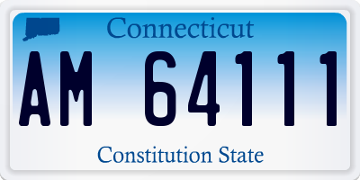 CT license plate AM64111