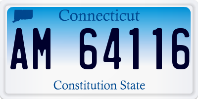 CT license plate AM64116