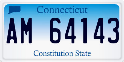 CT license plate AM64143