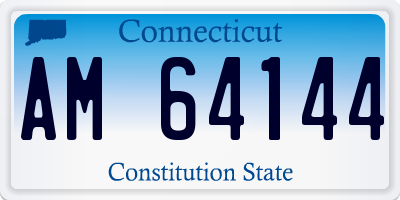 CT license plate AM64144