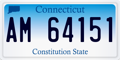 CT license plate AM64151