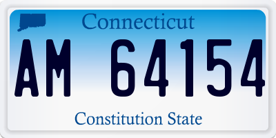 CT license plate AM64154