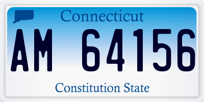 CT license plate AM64156
