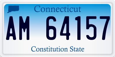 CT license plate AM64157