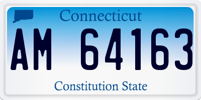 CT license plate AM64163