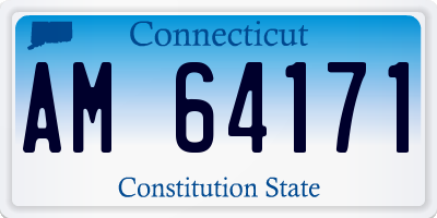 CT license plate AM64171