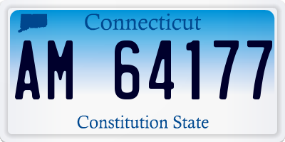 CT license plate AM64177