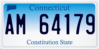 CT license plate AM64179