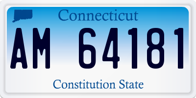 CT license plate AM64181