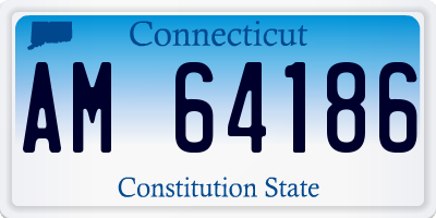 CT license plate AM64186
