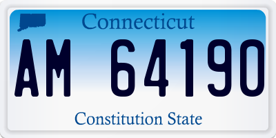 CT license plate AM64190