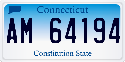 CT license plate AM64194
