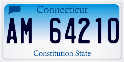 CT license plate AM64210