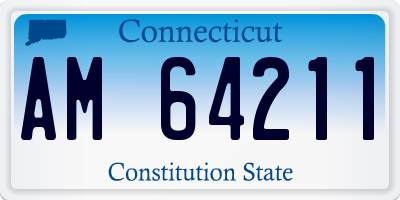 CT license plate AM64211