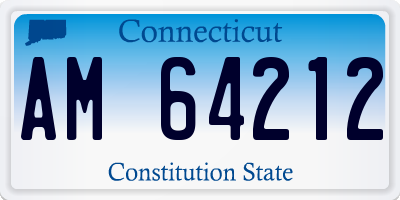CT license plate AM64212