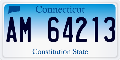 CT license plate AM64213