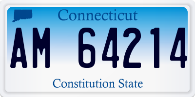 CT license plate AM64214