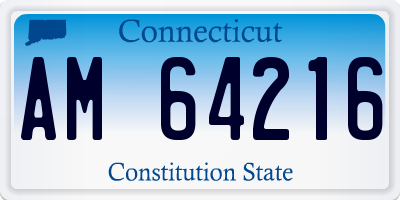CT license plate AM64216