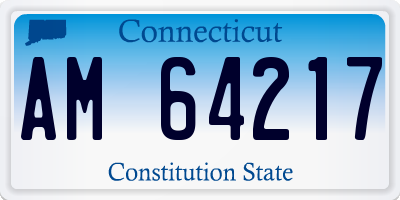CT license plate AM64217