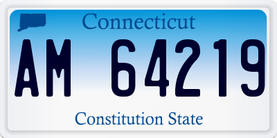 CT license plate AM64219