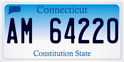 CT license plate AM64220