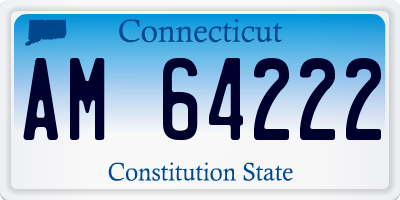 CT license plate AM64222