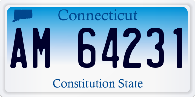 CT license plate AM64231