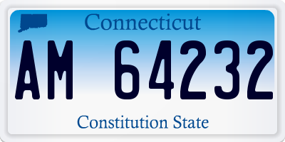CT license plate AM64232