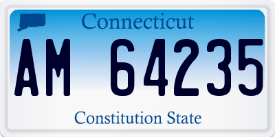 CT license plate AM64235