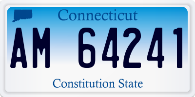 CT license plate AM64241