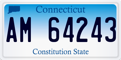 CT license plate AM64243